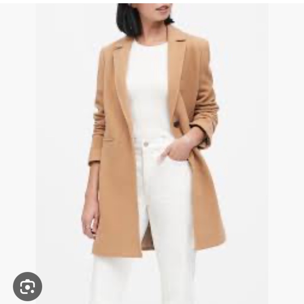 Banana Republic Italian Melton Top Coat or Car Coat. Size Small - Picture 2 of 14